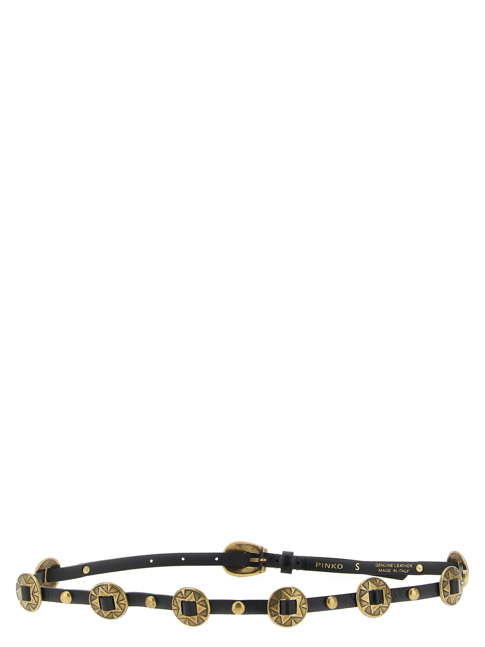 Women’s Pinko Black Calfskin Thin Belt