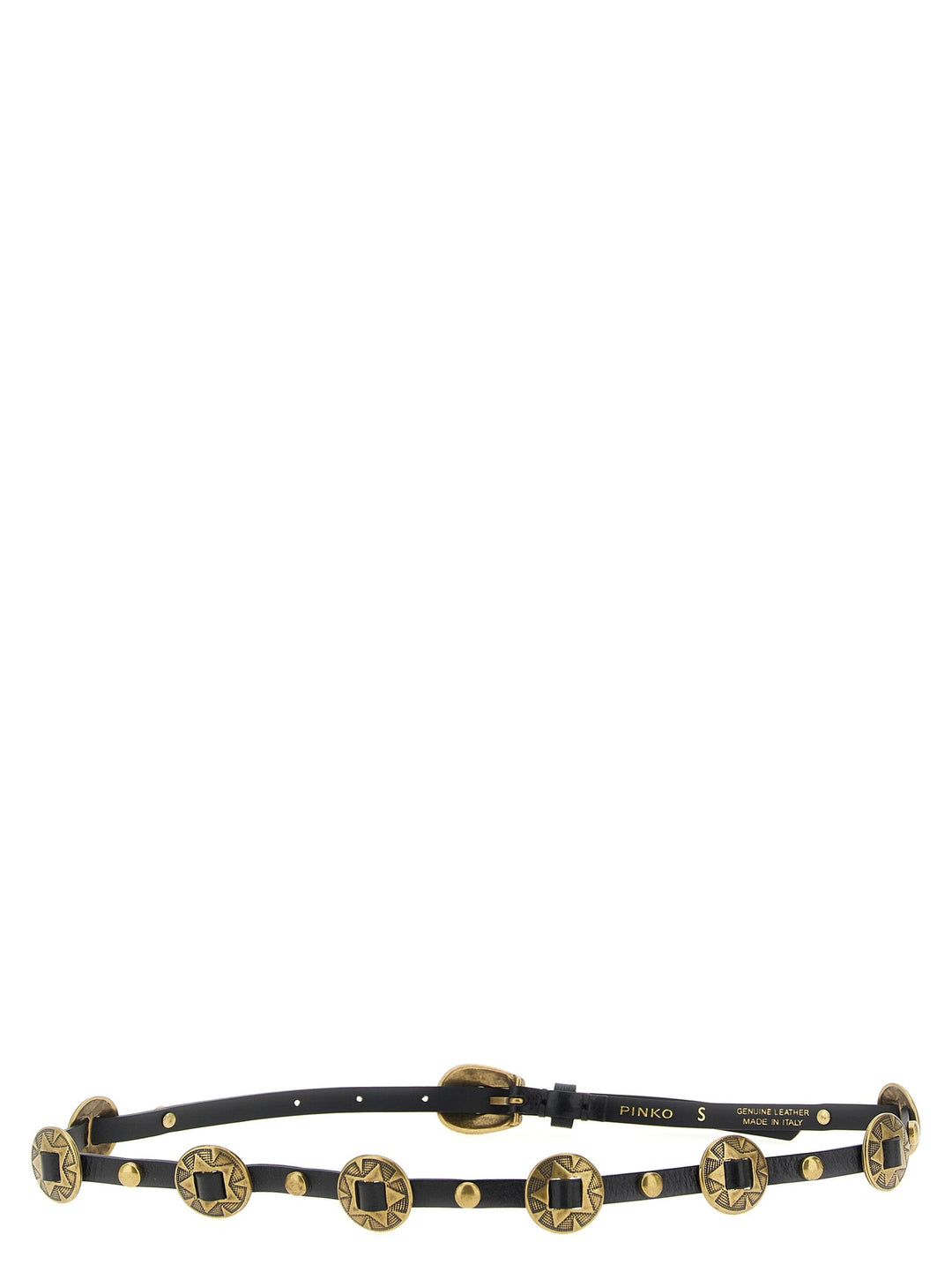 Women’s Pinko Black Calfskin Thin Belt