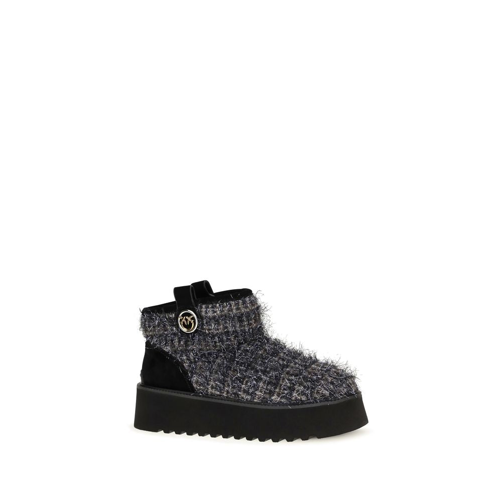 Women’s Pinko Black Fabric Ankle Boots