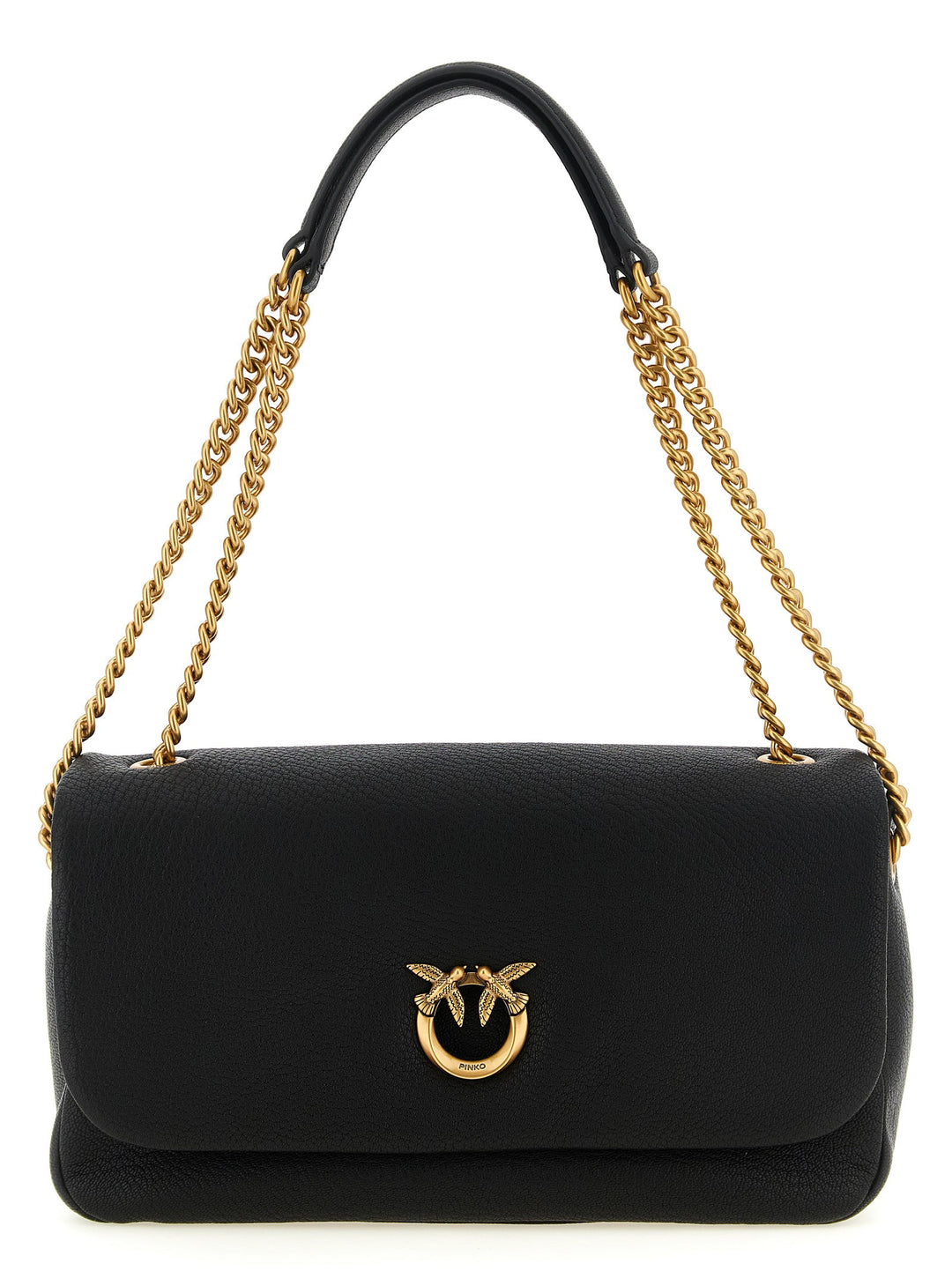 Women’s Pinko Black Lamb Leather Shoulder Bag