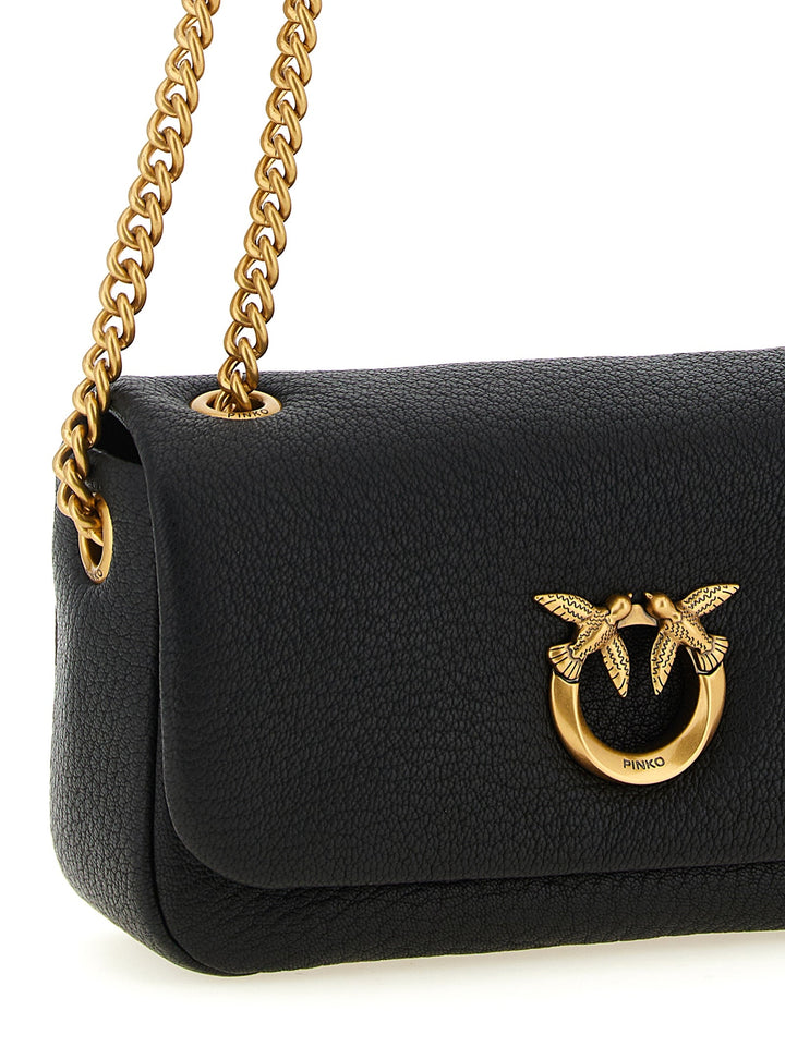 Women’s Pinko Black Lamb Leather Shoulder Bag