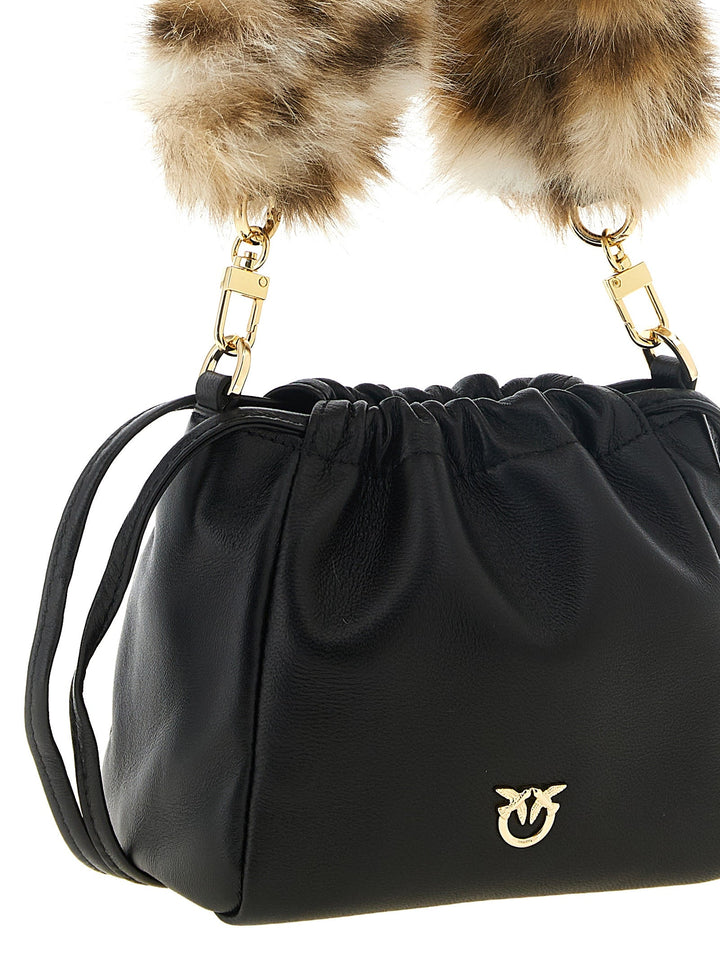 Women’s Pinko Black Lambskin Shoulder Bag