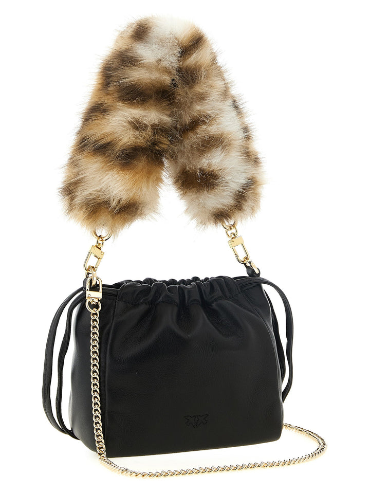 Women’s Pinko Black Lambskin Shoulder Bag