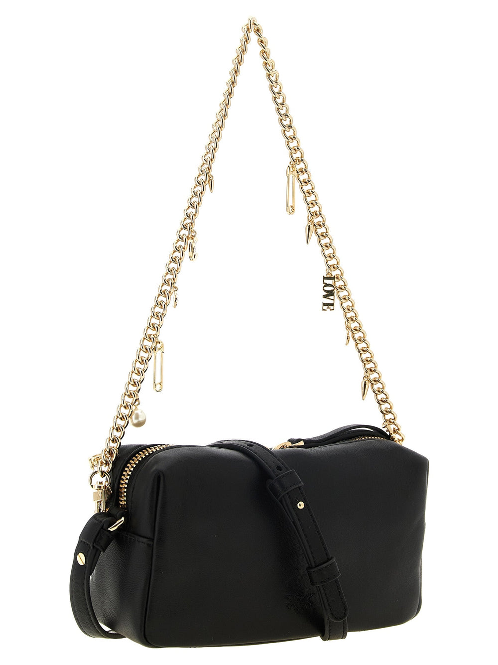 Women’s Pinko Black Lambskin Shoulder Bag