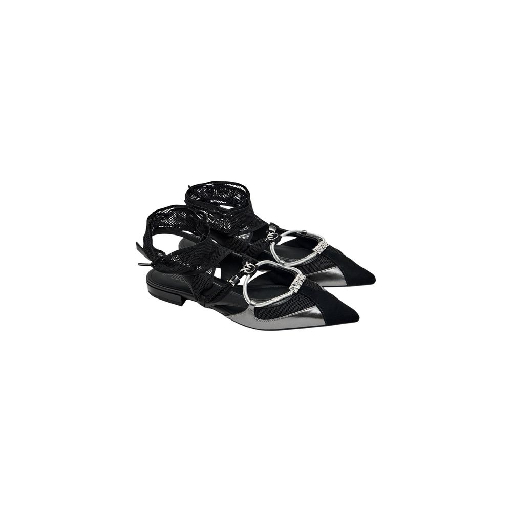 Women’s Pinko Black Leather Ballet Flats