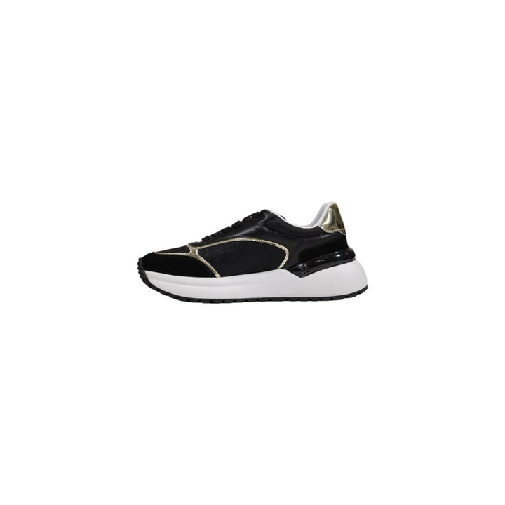 Women’s Pinko Black Leather Low Top Sneakers