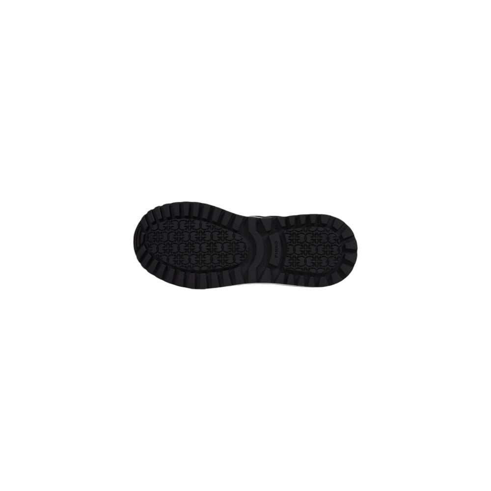 Women’s Pinko Black Leather Low Top Sneakers