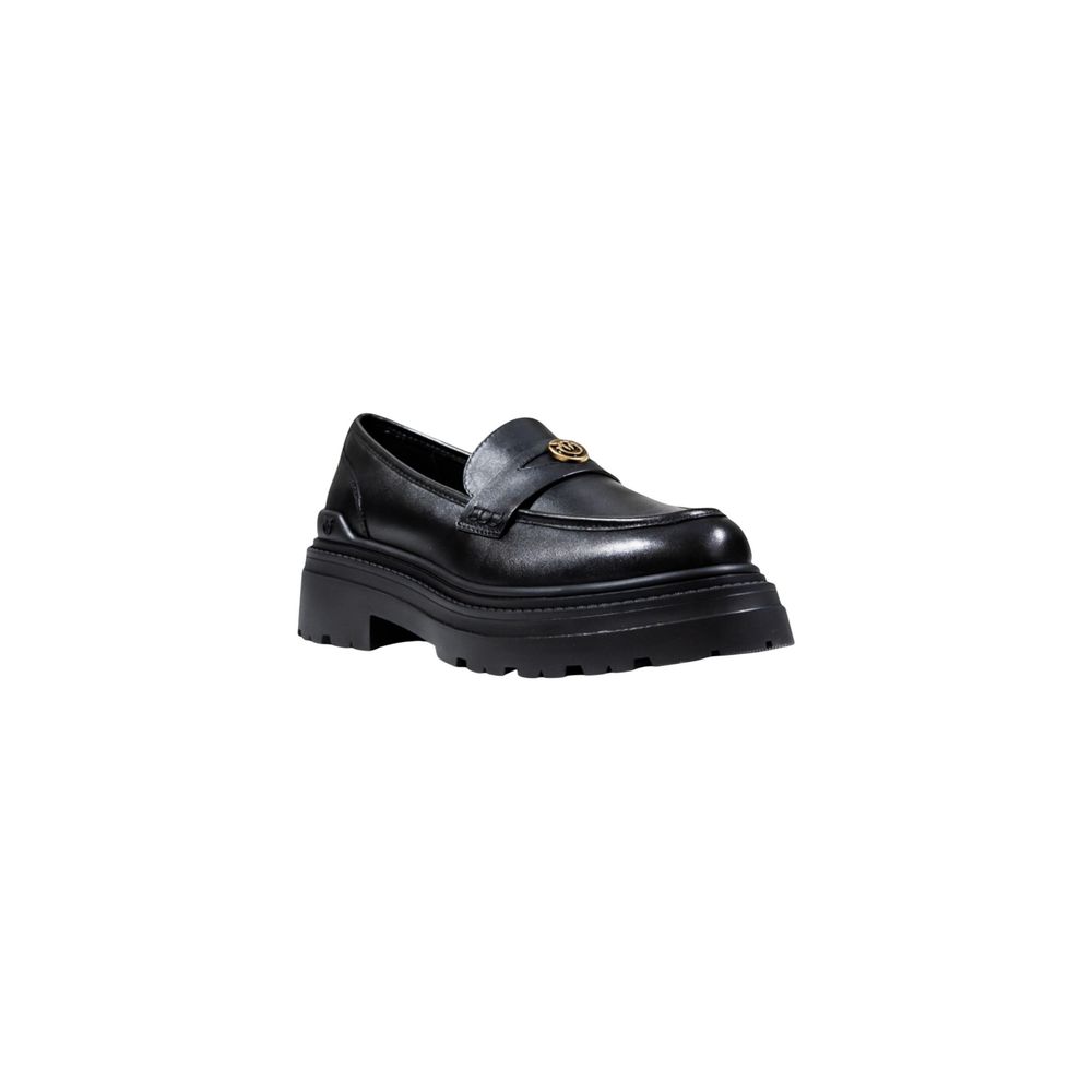 Women’s Pinko Black Leather Platform Pumps