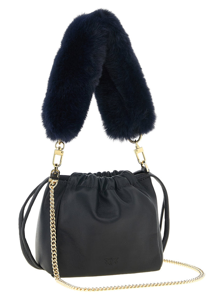 Women’s Pinko Blue Lambskin Shoulder Bag