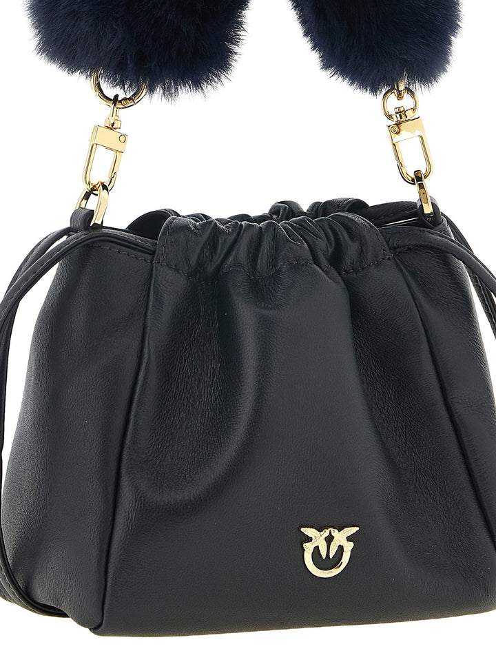 Women’s Pinko Blue Lambskin Shoulder Bag