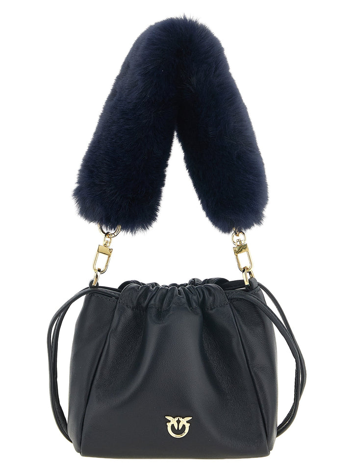 Women’s Pinko Blue Lambskin Shoulder Bag