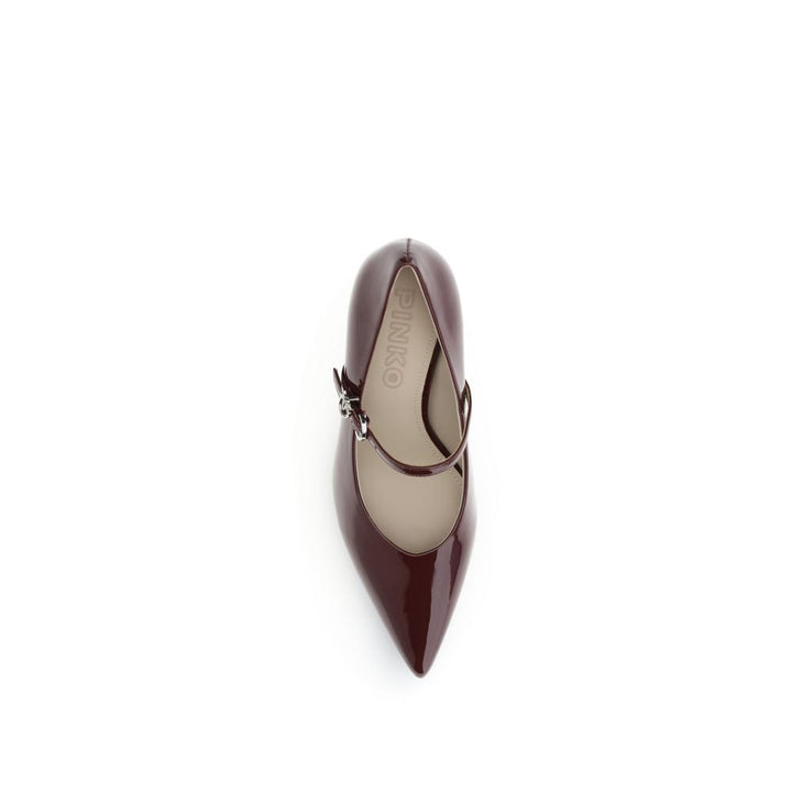Women’s Pinko Bordeaux Calf Leather Bos Taurus High Heel Pumps