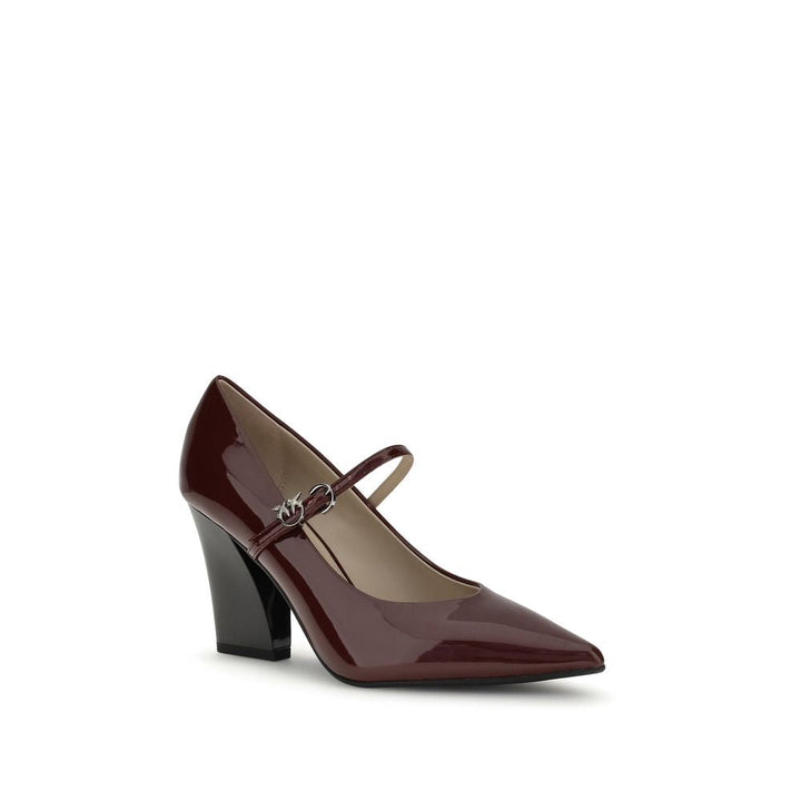 Women’s Pinko Bordeaux Calf Leather Bos Taurus High Heel Pumps