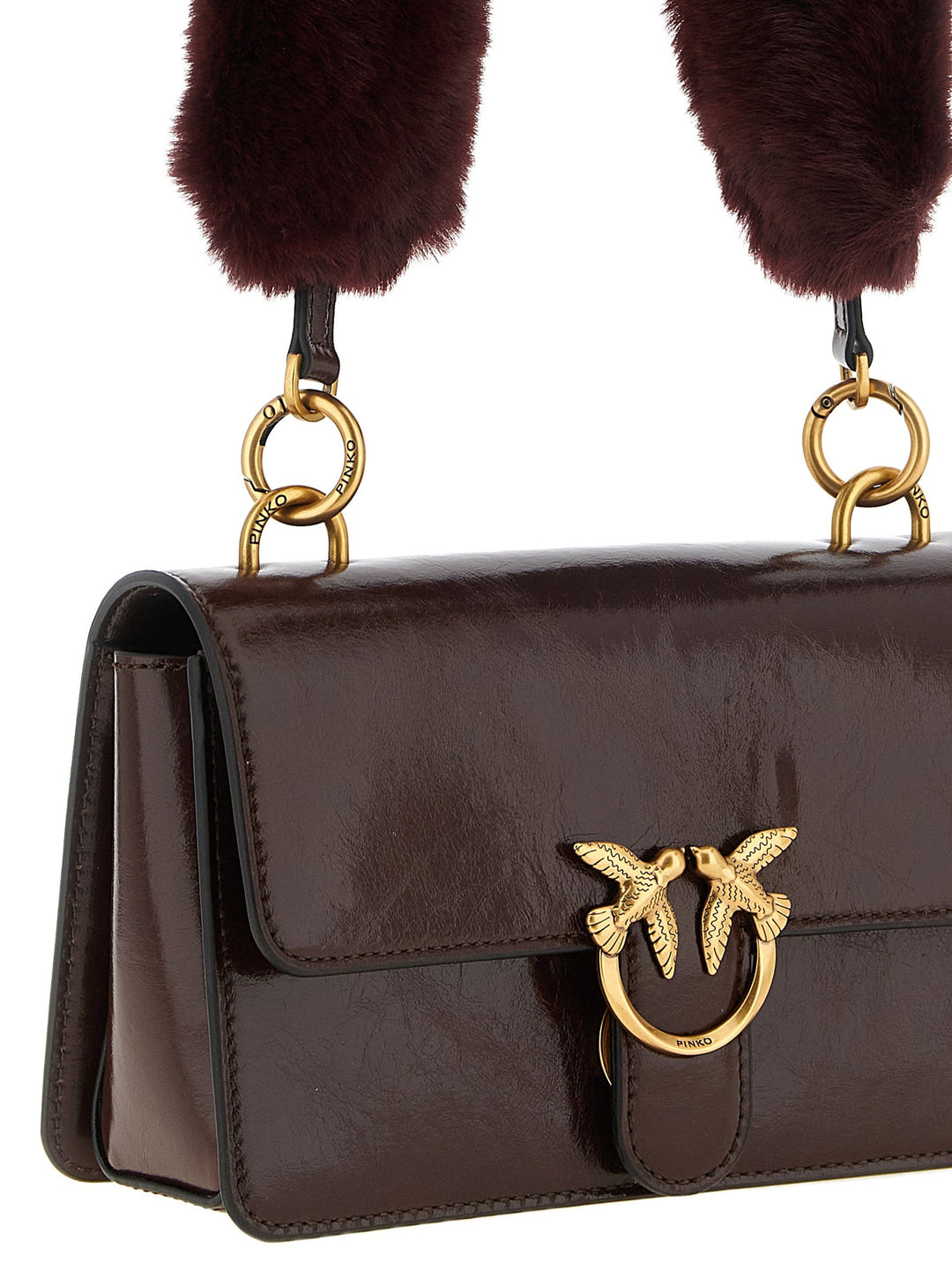 Women’s Pinko Bordeaux Calfskin Shoulder Bag