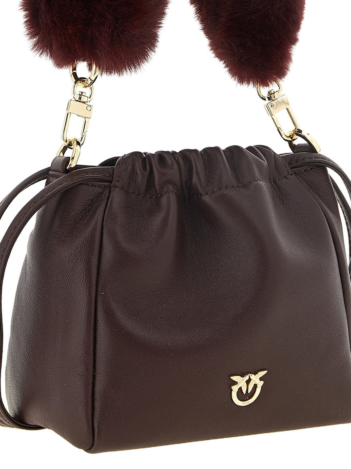 Women’s Pinko Bordeaux Lambskin Shoulder Bag