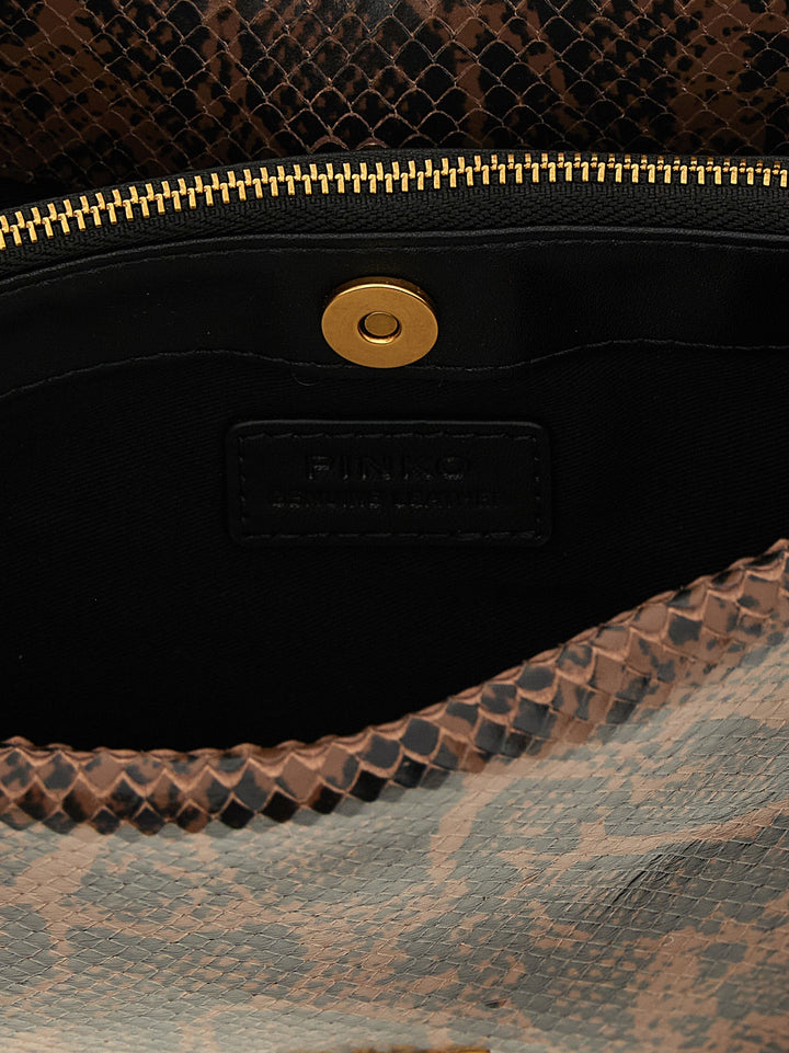 Women’s Pinko Brown Calfskin Crossbody Bag