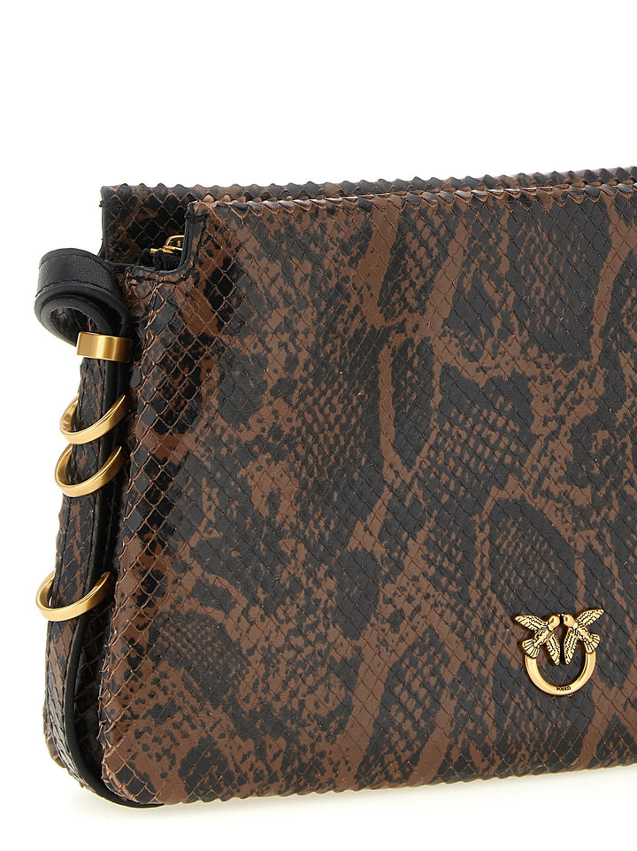 Women’s Pinko Brown Calfskin Crossbody Bag