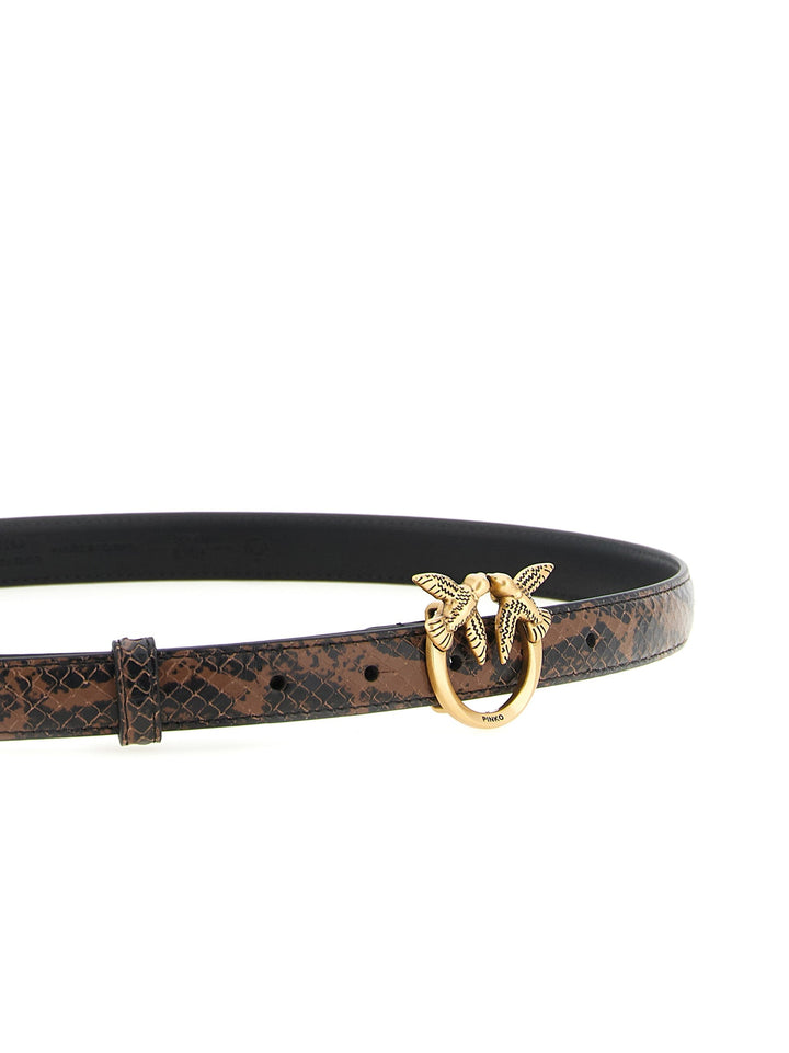 Women’s Pinko Brown Calfskin Thin Belt