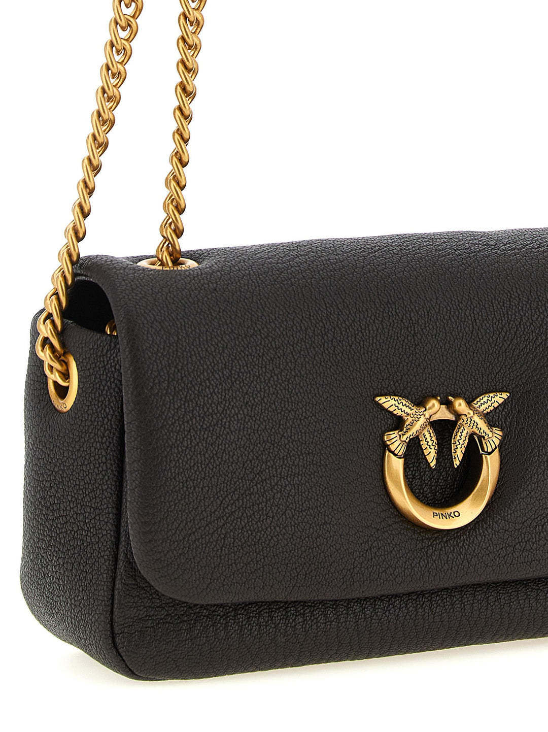 Women’s Pinko Brown Lamb Leather Crossbody Bag