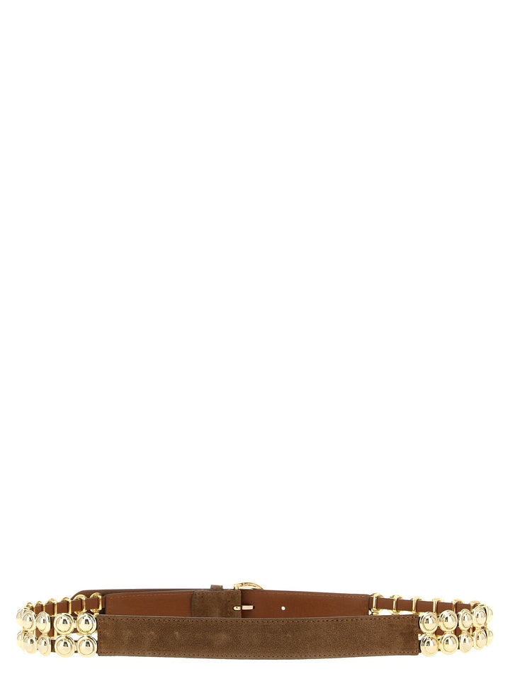 Women’s Pinko Brown Lamb Leather Regular Belt