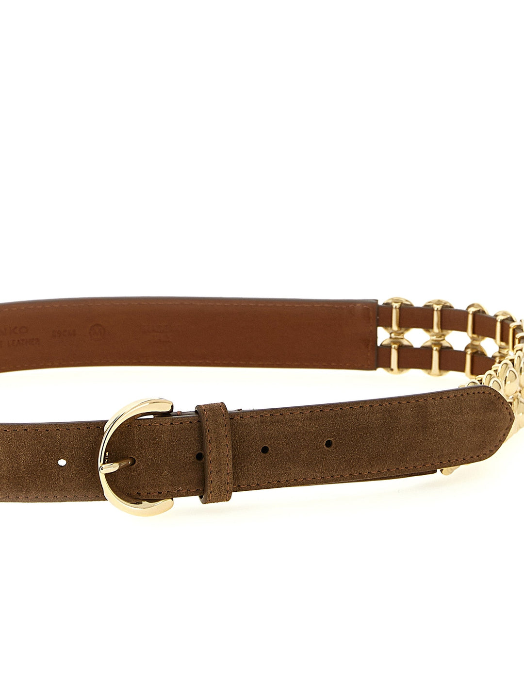 Women’s Pinko Brown Lamb Leather Regular Belt