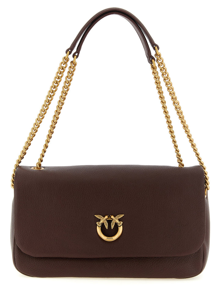 Women’s Pinko Brown Lamb Leather Shoulder Bag