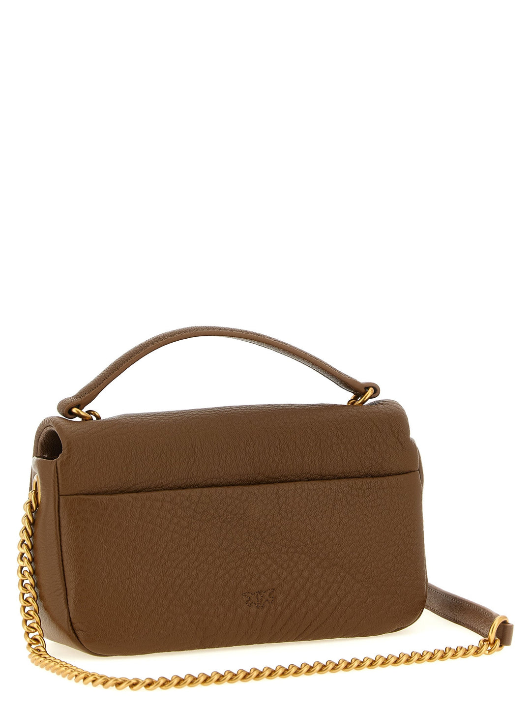 Women’s Pinko Brown Lamb Leather Shoulder Bag