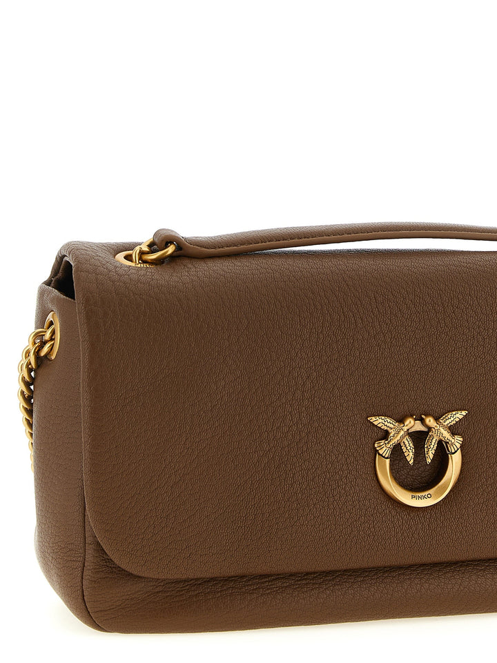 Women’s Pinko Brown Lamb Leather Shoulder Bag