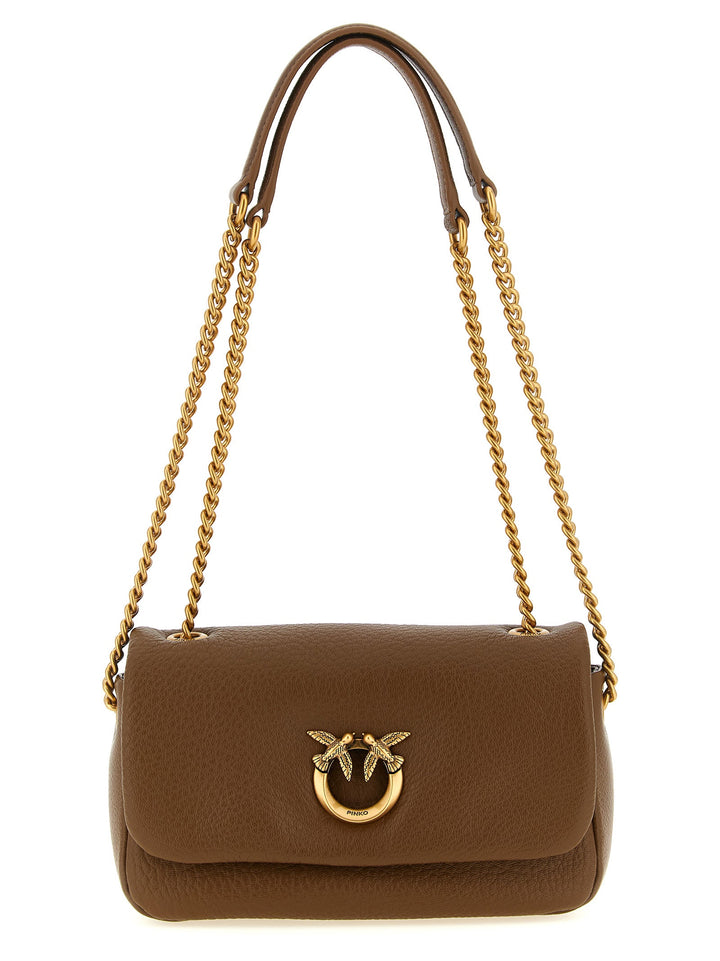Women’s Pinko Brown Lamb Leather Shoulder Bag