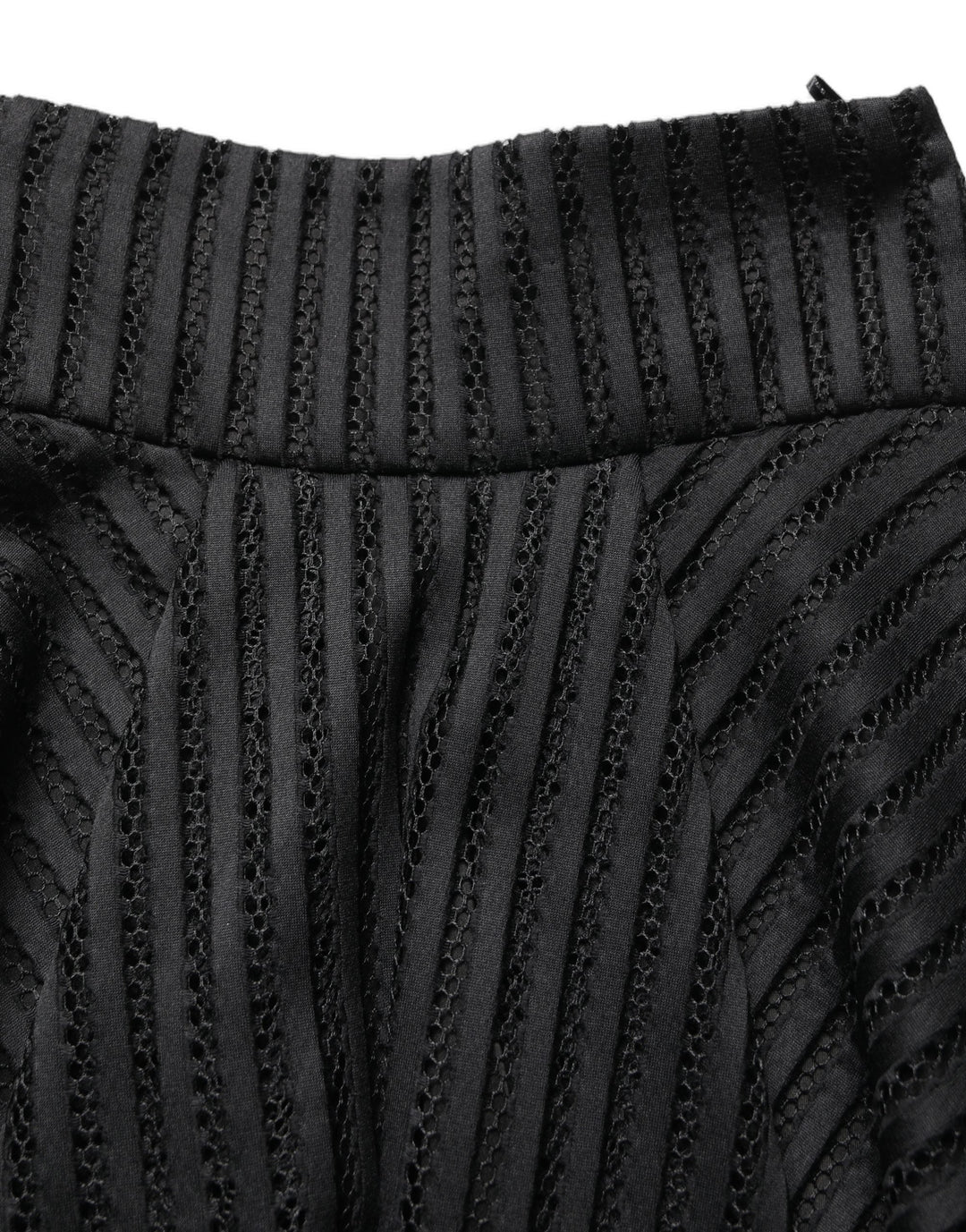 Women’s Pinko Cotton Striped Flared Silhouette Aline Midi Black