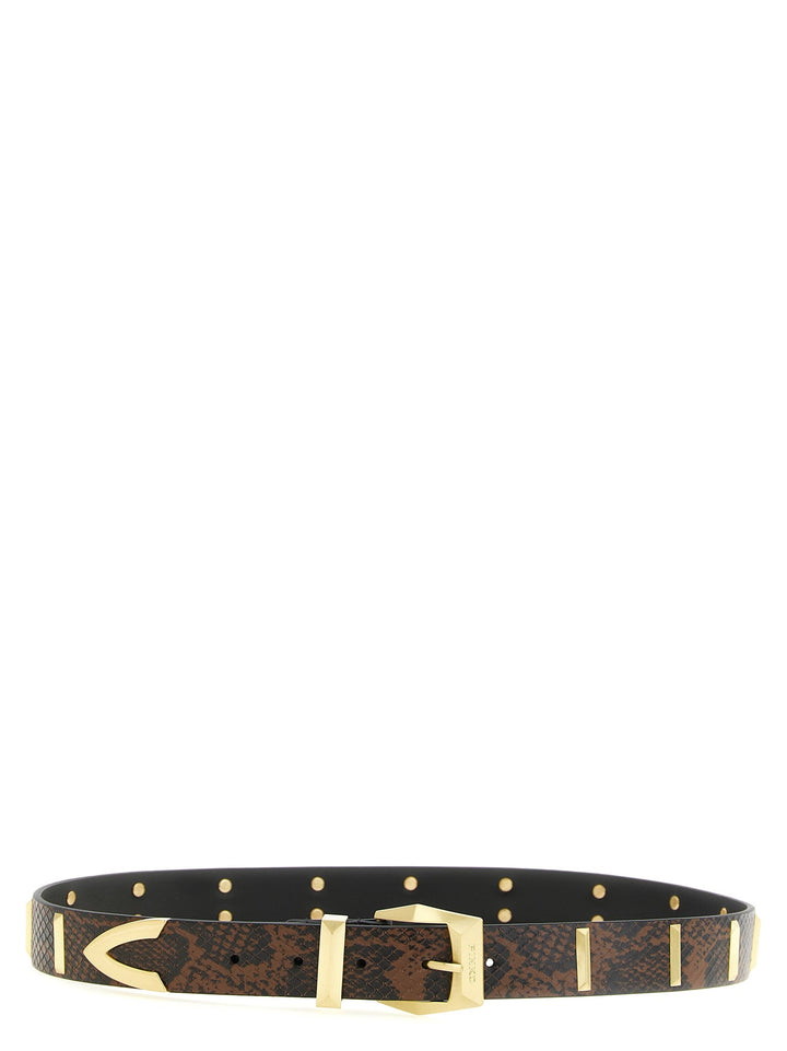 Women’s Pinko Gray Calfskin Regular Belt