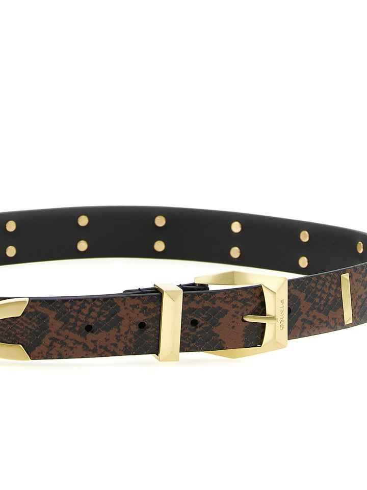 Women’s Pinko Gray Calfskin Regular Belt