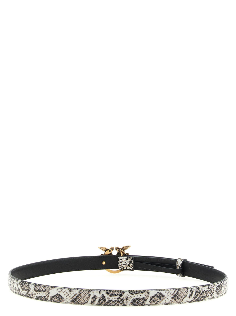 Women’s Pinko Gray Calfskin Thin Belt
