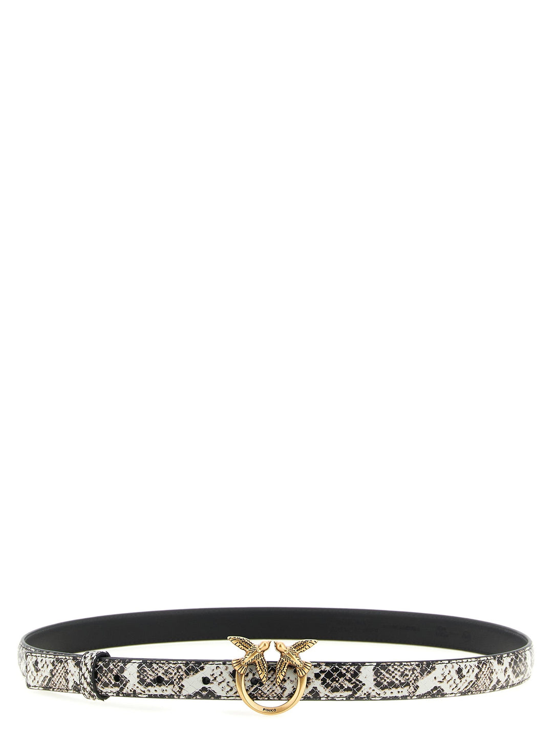 Women’s Pinko Gray Calfskin Thin Belt