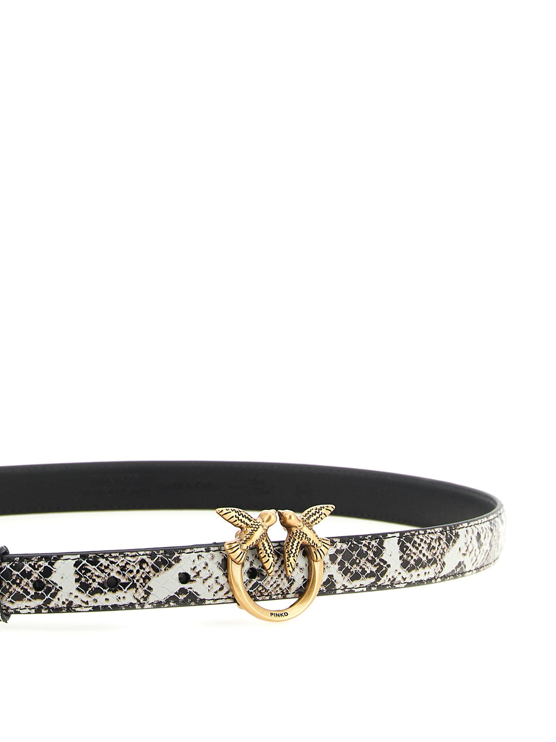 Women’s Pinko Gray Calfskin Thin Belt