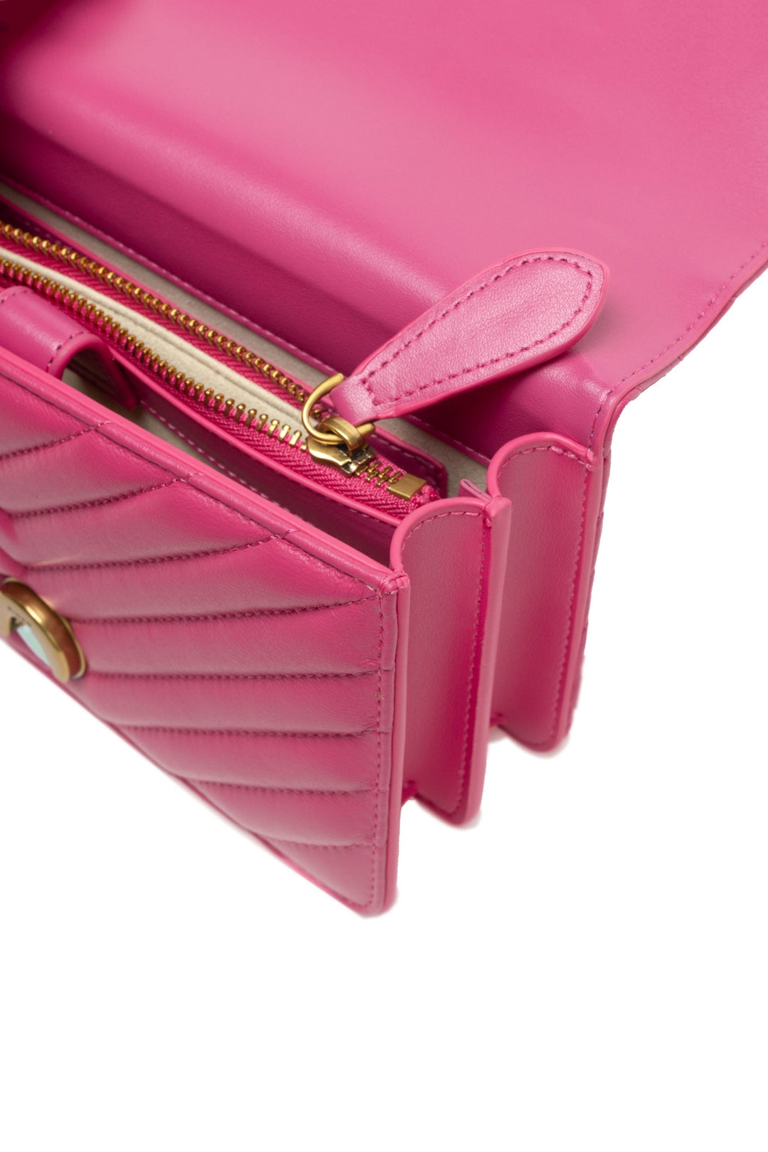 Women’s Pinko Pink Leather Love one Mini Shoulder Bag