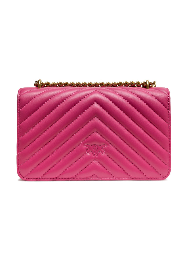 Women’s Pinko Pink Leather Love one Mini Shoulder Bag