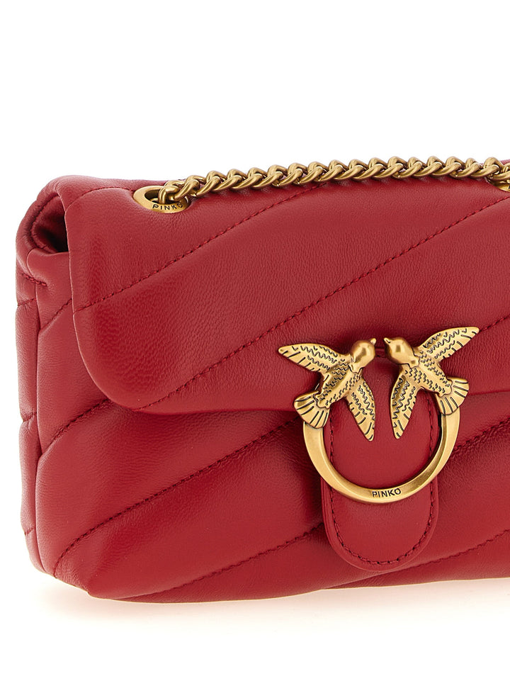 Women’s Pinko Red Lamb Leather Crossbody Bag