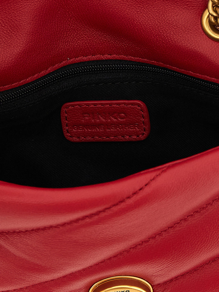 Women’s Pinko Red Lamb Leather Crossbody Bag