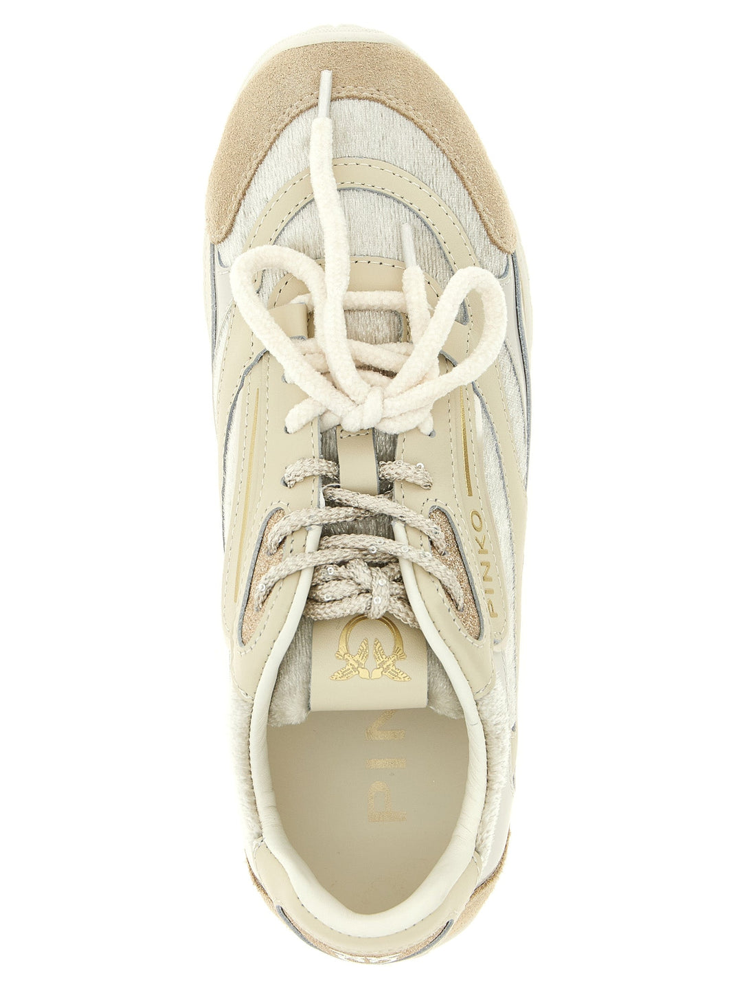 Women’s Pinko White Leather Low Top Sneakers