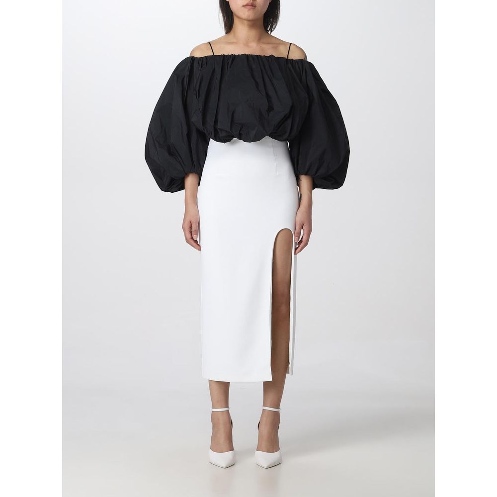 Women’s Pinko White Polyester Midi Skirt