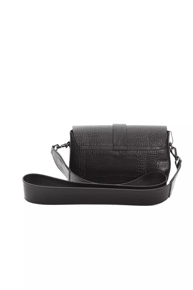 Women’s Pompei Donatella Black Leather Women Crossbody