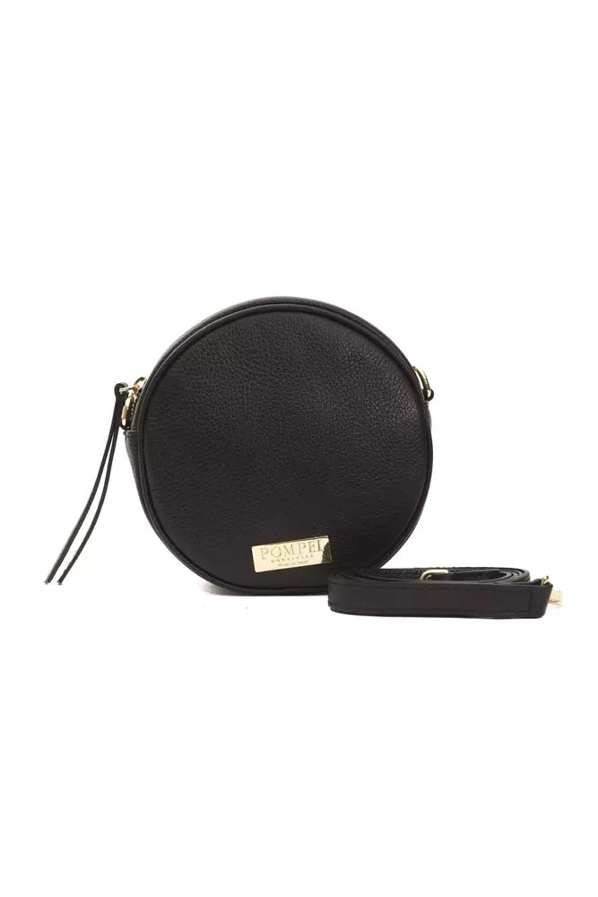 Women’s Pompei Donatella Black Leather Women Crossbody Bag
