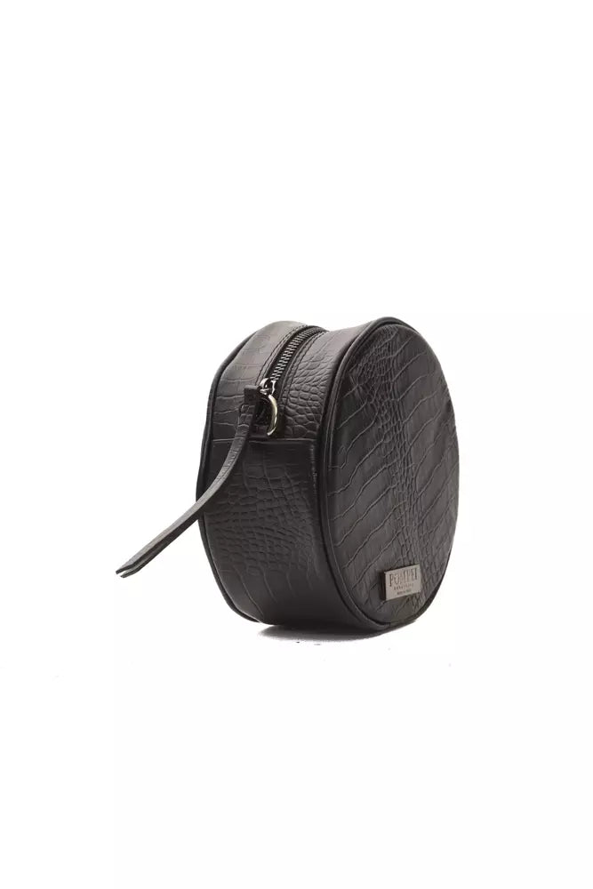 Women’s Pompei Donatella Black Leather Women Crossbody Bag