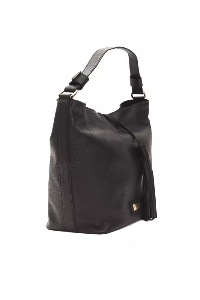 Women’s Pompei Donatella Black Leather Women Shoulder Bag