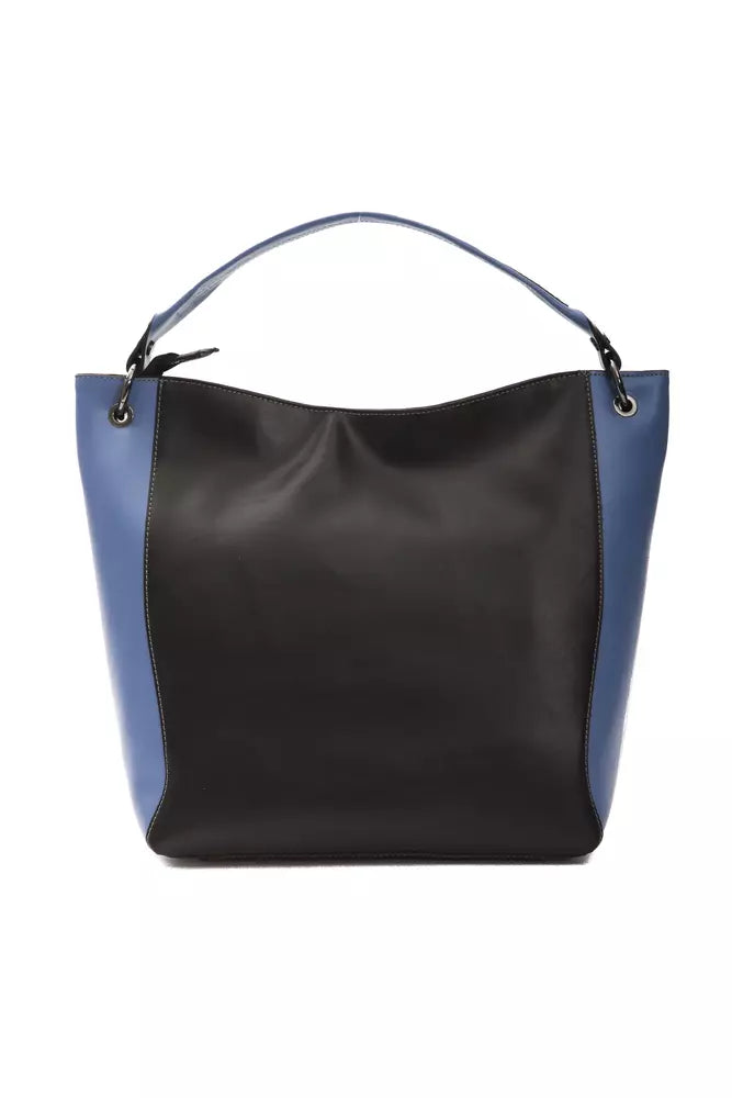 Women’s Pompei Donatella Black Leather Women Shoulder Bag