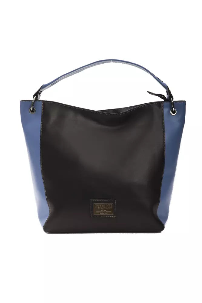 Women’s Pompei Donatella Black Leather Women Shoulder Bag