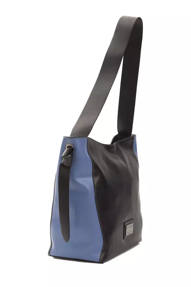 Women’s Pompei Donatella Black Leather Women Shoulder Bag