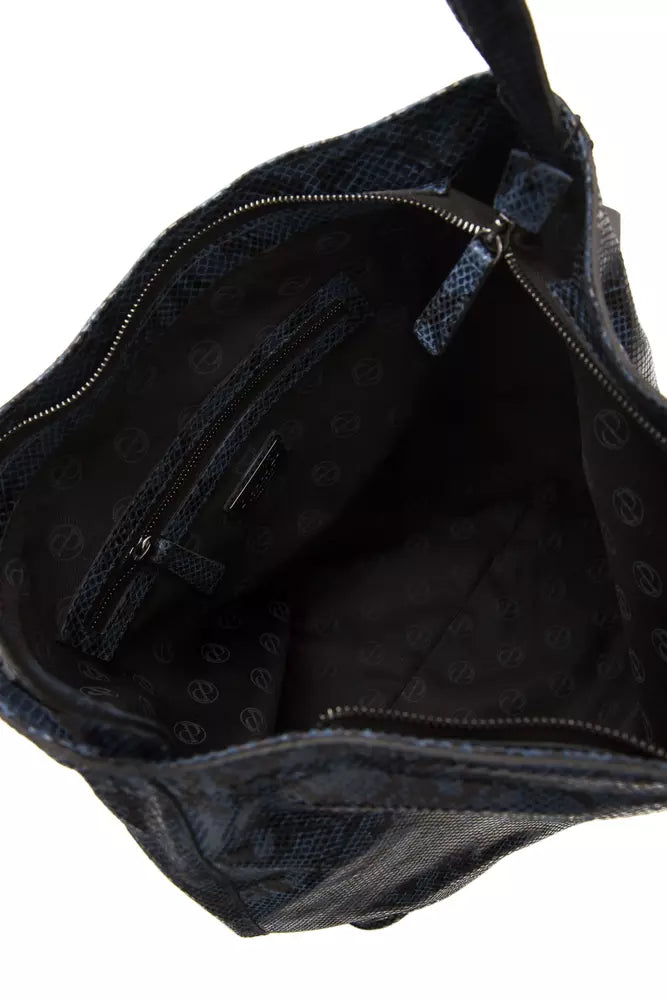 Women’s Pompei Donatella Blue Leather Women Shoulder Bag