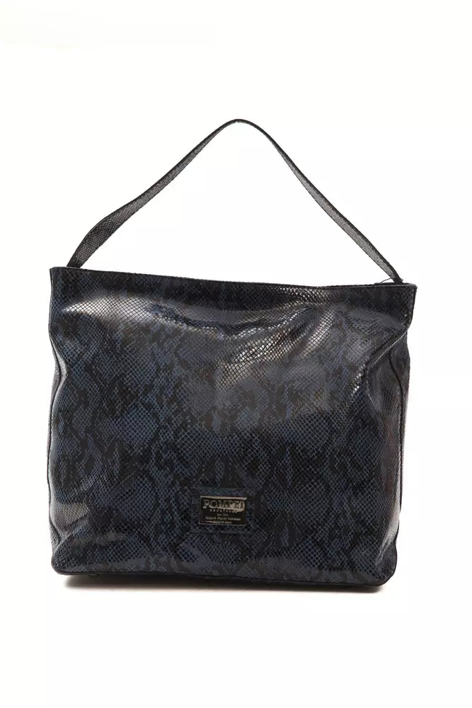 Women’s Pompei Donatella Blue Leather Women Shoulder Bag